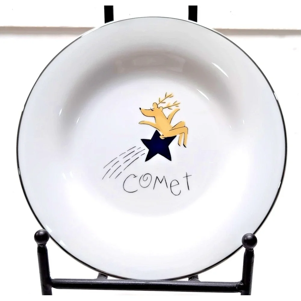 Pottery Barn COMET‎ Reindeer Dinner Plate 11